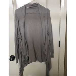 Fringe wrap cardigan
